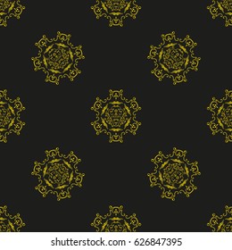 Abstract geometric retro seamless pattern vector illustration. Decorative antique vintage pattern background simple print style. Modern border fashion artistic cover wallpaper art.