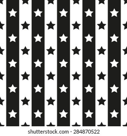 Abstract geometric retro seamless polka star background. Vector illustration.