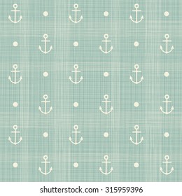 abstract geometric retro seamless polka dot background with anchors