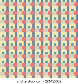 Abstract geometric retro seamless tile. Retro wallpaper texture. Vintage pattern for design uses, web and printed media. Colorful wrapping paper.