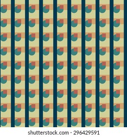 Abstract geometric retro seamless tile. Retro wallpaper texture. Vintage pattern for design uses, web and printed media. Colorful wrapping paper.
