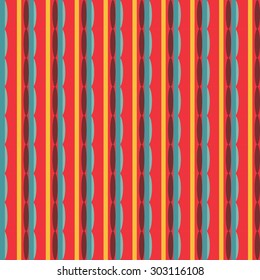 Abstract geometric retro seamless tile. Retro wallpaper texture. Vintage pattern for design uses, web and printed media. Colorful wrapping paper.