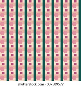Abstract geometric retro seamless tile. Retro wallpaper texture. Vintage pattern for design uses, web and printed media. Colorful wrapping paper.