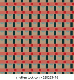 Abstract geometric retro seamless tile. Retro wallpaper texture. Vintage pattern for design uses, web and printed media. Colorful wrapping paper.