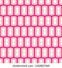 Abstract Geometric Retro Style Chains Seamless Pattern Trendy Fashion Colors Perfect for Allover Fabric Print or Wall Paper Minimal Simple Concept Fuchsia Pink Tones