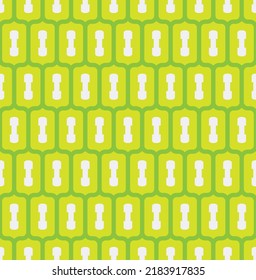 Abstrakte geometrische Retro-Style-Ketten Nahtlose Muster Trendy-Modefarben perfekt für Allover-Stoffdruck oder Tapete Minimal einfache Concept Lime Green Neon Tones