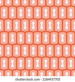 Abstract Geometric Retro Style Chains Seamless Pattern Trendy Fashion Colors Perfect for Allover Fabric Print or Wall Paper Minimal Simple Concept Coral Tones