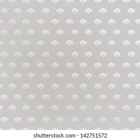 Abstract Geometric Retro Texture. Seamless pattern. Floral lightning ornament. Black and white flower background