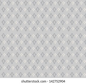 Abstract Geometric Retro Texture. Seamless pattern. Floral lightning ornament. Black and white flower background