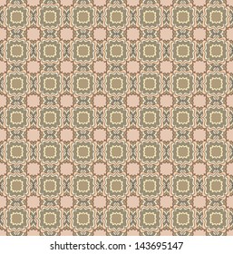 Abstract Geometric Retro Texture. Seamless pattern. Floral lightning ornament. Lacy vintage background
