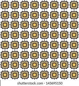 Abstract Geometric Retro Texture. Seamless pattern. Floral lightning ornament. Lacy vintage background