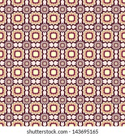 Abstract Geometric Retro Texture. Seamless pattern. Floral lightning ornament. Lacy vintage background