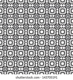 Abstract Geometric Retro Texture. Seamless pattern. Floral lightning ornament. Lacy vintage background