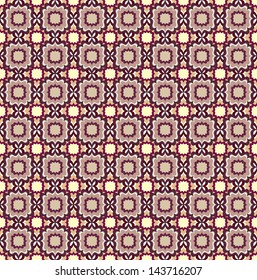 Abstract Geometric Retro Texture. Seamless pattern. Floral lightning ornament. Lacy vintage background