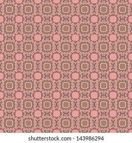 Abstract Geometric Retro Texture. Seamless pattern. Floral lightning ornament. Lacy vintage background