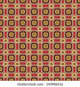 Abstract Geometric Retro Texture. Seamless pattern. Floral lightning ornament. Lacy vintage background