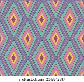 Abstract geometric rhombs pattern. Colorful diagonal background.seamless  vector diamond illustration, Abstract geometrical surface.Modern urban wallpaper.
