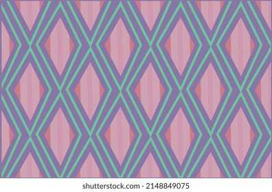 Resumen del patrón de rombos geométricos. Fondo diagonal colorido.Ilustración de diamante vectorial sin soldadura, Superficie geométrica abstracta.Papel mural moderno.

