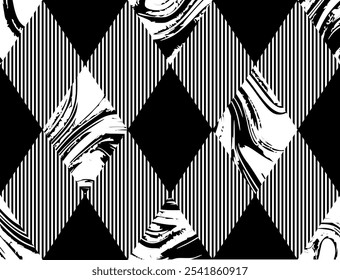 Padrão geométrico rhombus abstrato. Ilustração de vetor.