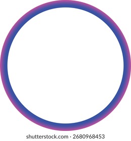 Abstract geometric ring with gradient color effect illustration