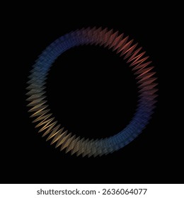 abstract geometric ring vector neon colorful design template