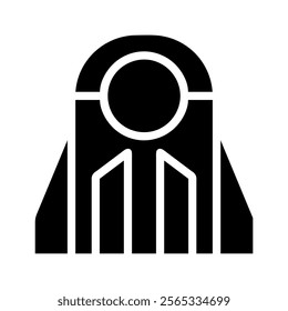 Abstract geometric rocket logo. Concept of startup, technology, and innovation.
