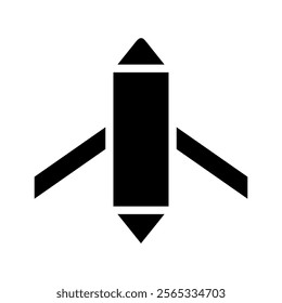 Abstract geometric rocket symbol. Concept of startup, launch, and innovation.