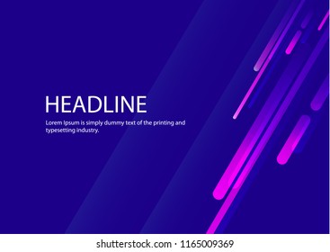 Abstract geometric Round Corner modern blue color background design