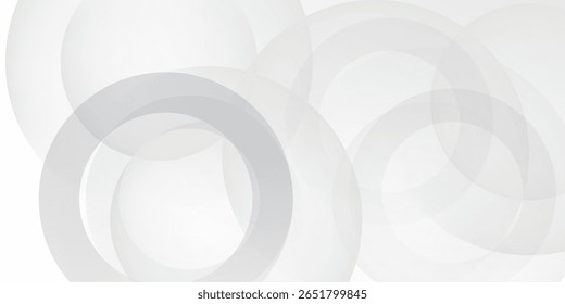 Forma redonda geométrica Abstractas, fondo de color blanco y gris. Ilustración vectorial.