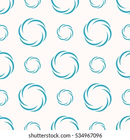 Abstract geometric round shapes color pattern. Spiral element. Concentric swirling shapes with lines rotating inwards. Vector background.