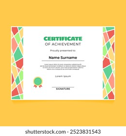 Diseño de certificado redondeado geométrico Abstractas
