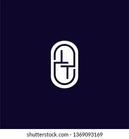 abstract geometric rounded circle LL logo letters design concept