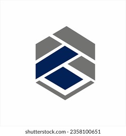 Abstract geometric S B letter logo design with hexagonal concept.
