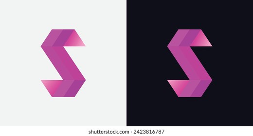 abstract geometric s letter initails monogram logo