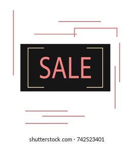 Abstract geometric sale background design template