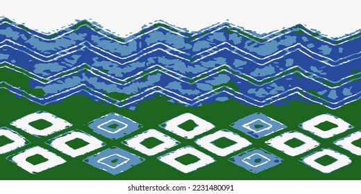 Abstract geometric Sasirangan cloth is a traditional cloth for clothing from South Kalimantan, the Banjar tribe with a line pattern