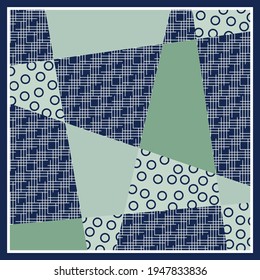 Abstract geometric scarf pattern.Vector design for fashion prints and backgrounds.