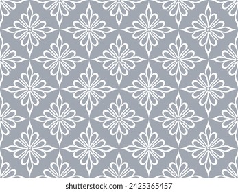 Abstract geometric seamless background. Blue and white texture. monochrome pattern.