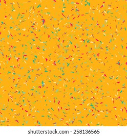 Abstract geometric seamless background with confetti. 