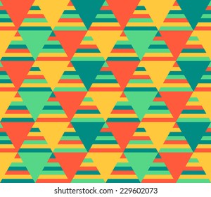 Abstract geometric seamless background - crazy colorful lines and triangles. Vector illustration.