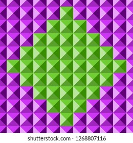 Abstract geometric seamless background created by geometric objects and change color some tiles set to diamonds suit