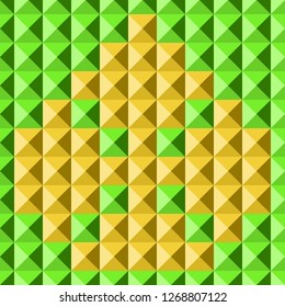 Abstract geometric seamless background created by geometric objects and change color some tiles set to clubs suit