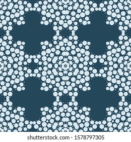Abstract geometric seamless background design. Polka dot pattern. Backdrop for wallpaper, web design, textile, décor, cover template. 