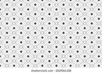 Abstract geometric seamless background design. White and black ornament. Graphic modern pattern. Simple lattice graphic design