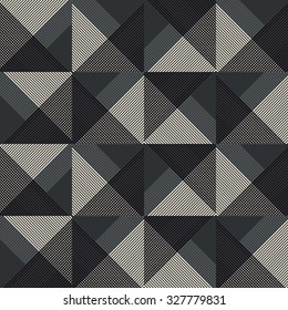 Abstract geometric seamless background , plaid, stripes, triangle. Fabric textiles.