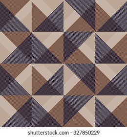 Abstract geometric seamless background , plaid, stripes, triangle. Fabric textiles.