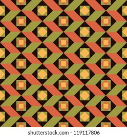 Abstract geometric seamless background retro style