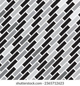 arte abstracto de patrón de ladrillo diagonal gris oscuro y geométrico.