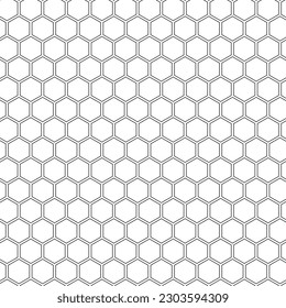 abstract geometric seamless black hexagon pattern art.