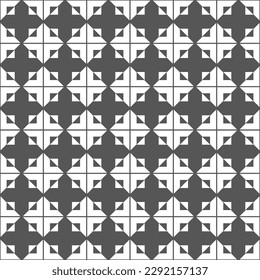 Abstract geometric Seamless Black and white pattern. Scandinavian design. Simple and modern tile